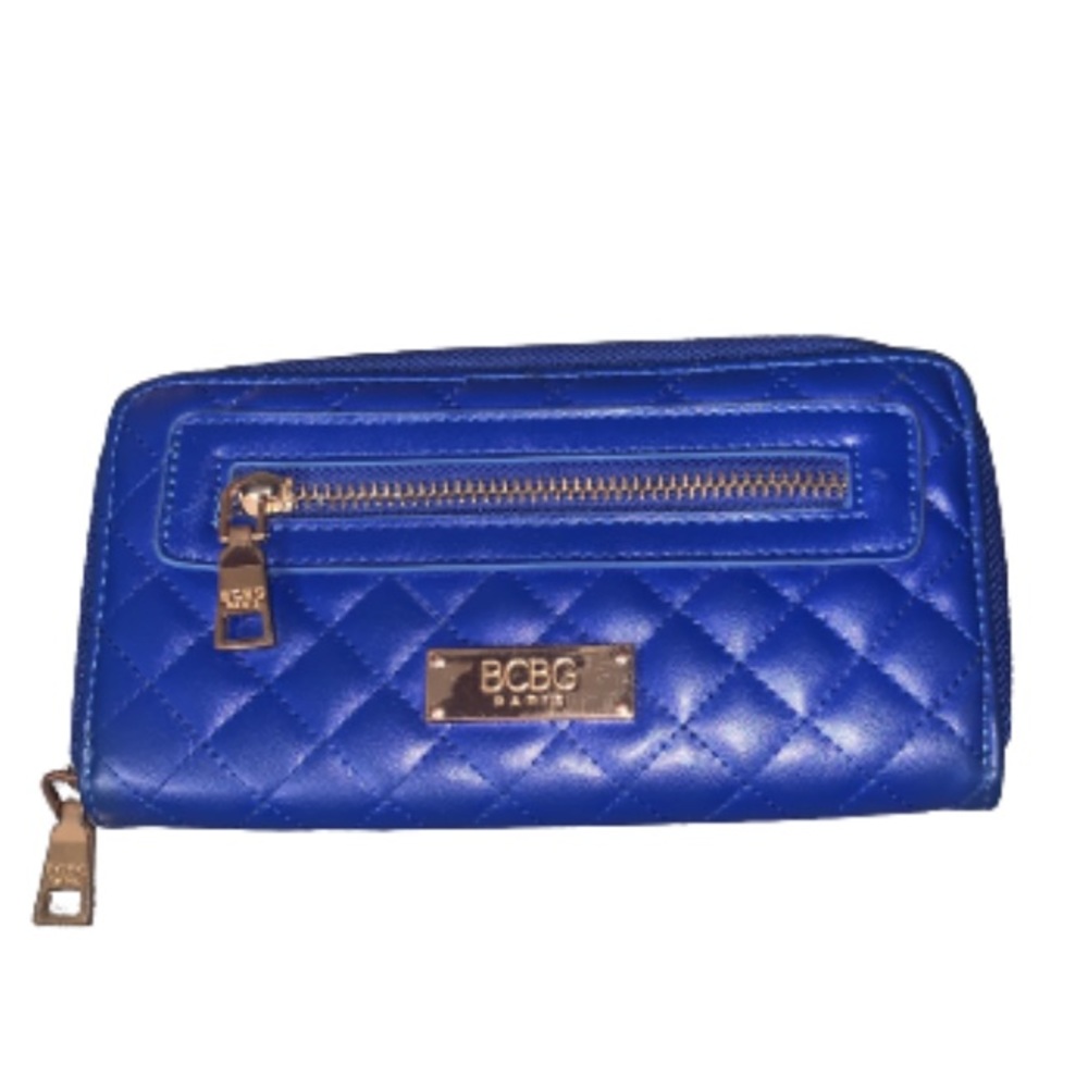 BCBG Paris Quilted Zip Closure Wallet